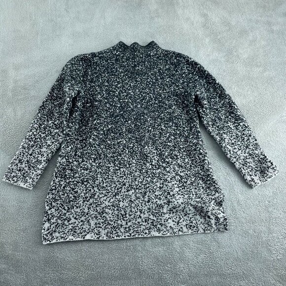 Pure Jill Sweaters - Pure Jill Womens Speckled Black & White Knit Sweater Top M 3658